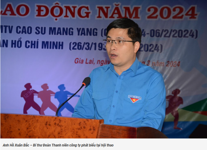 Cao su Mang Yang sôi nổi hội thao kỷ niệm ngày thành lập Đoàn